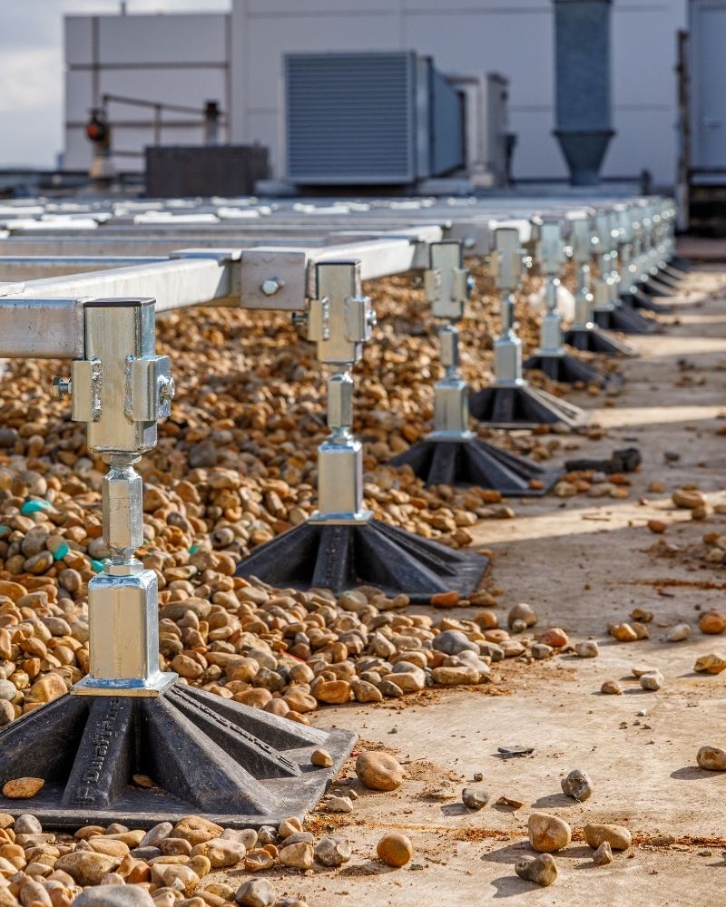 brymec duraframe air conditioning unit supports on roof