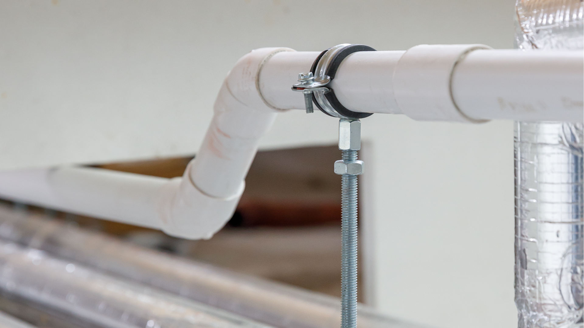 brymec white solvent weld waste pipe and fittings installed