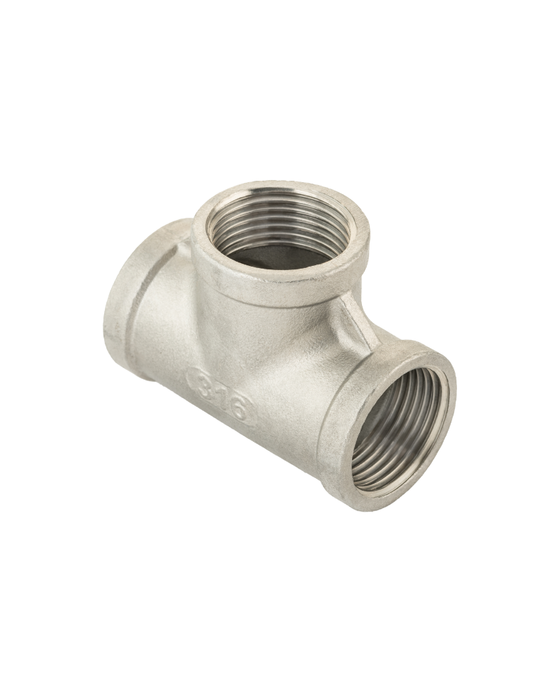threaded stainless steel equal fitting
