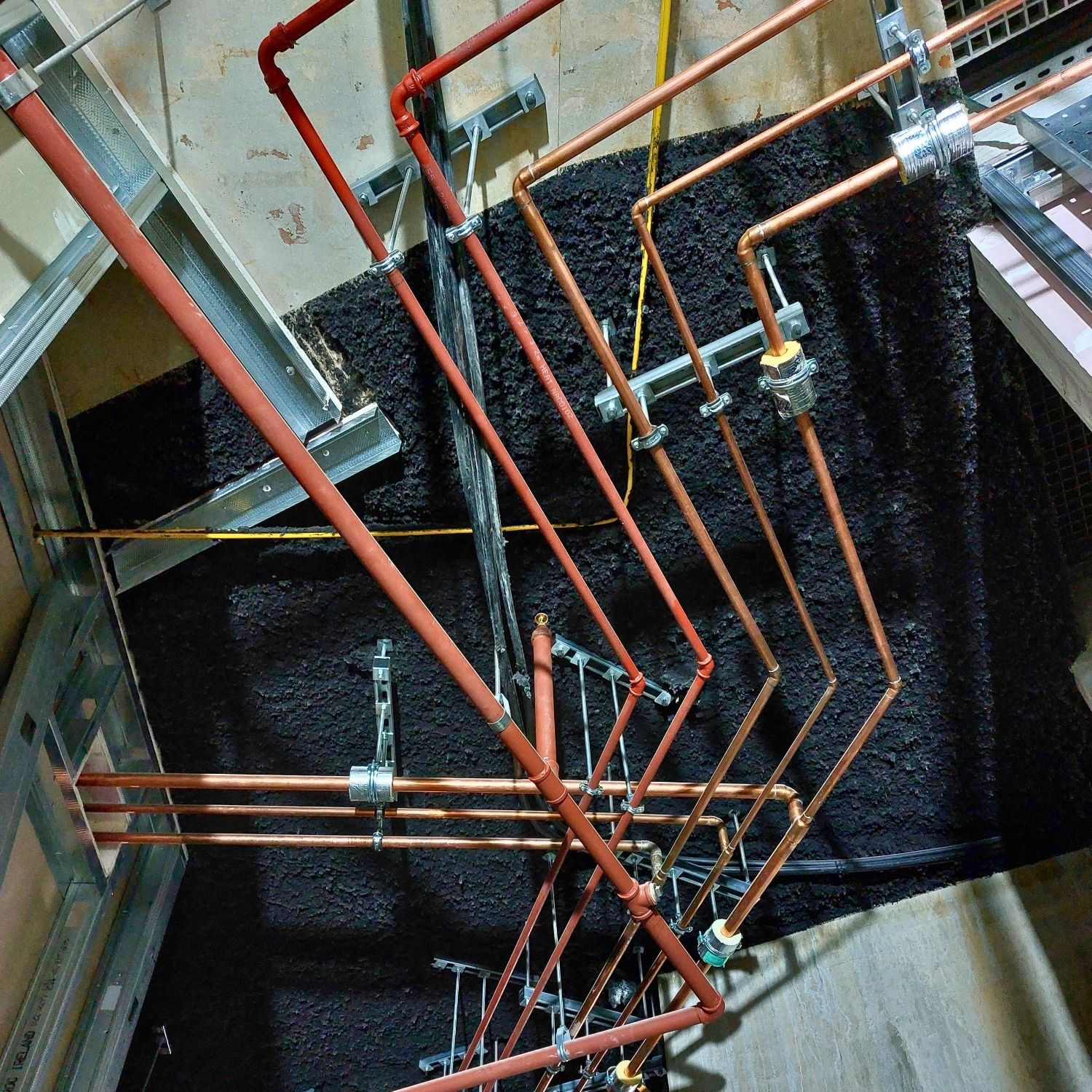 brymec copper end feed fittings and tubes installed