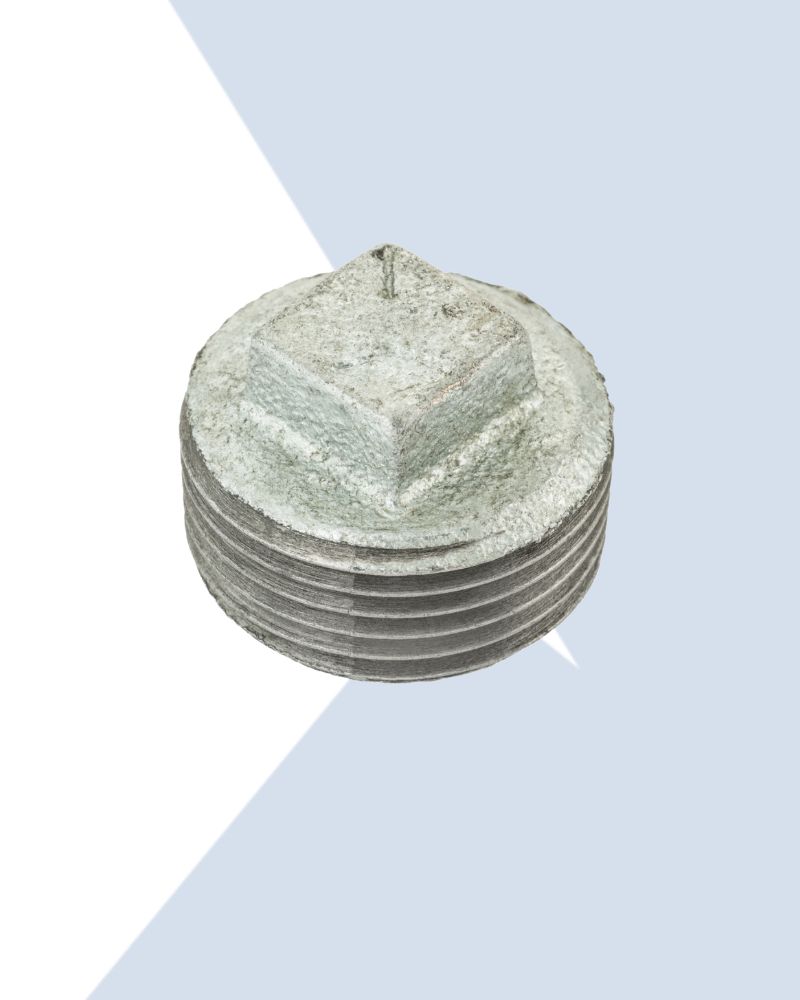 galvanised brymec malleable iron plain cap