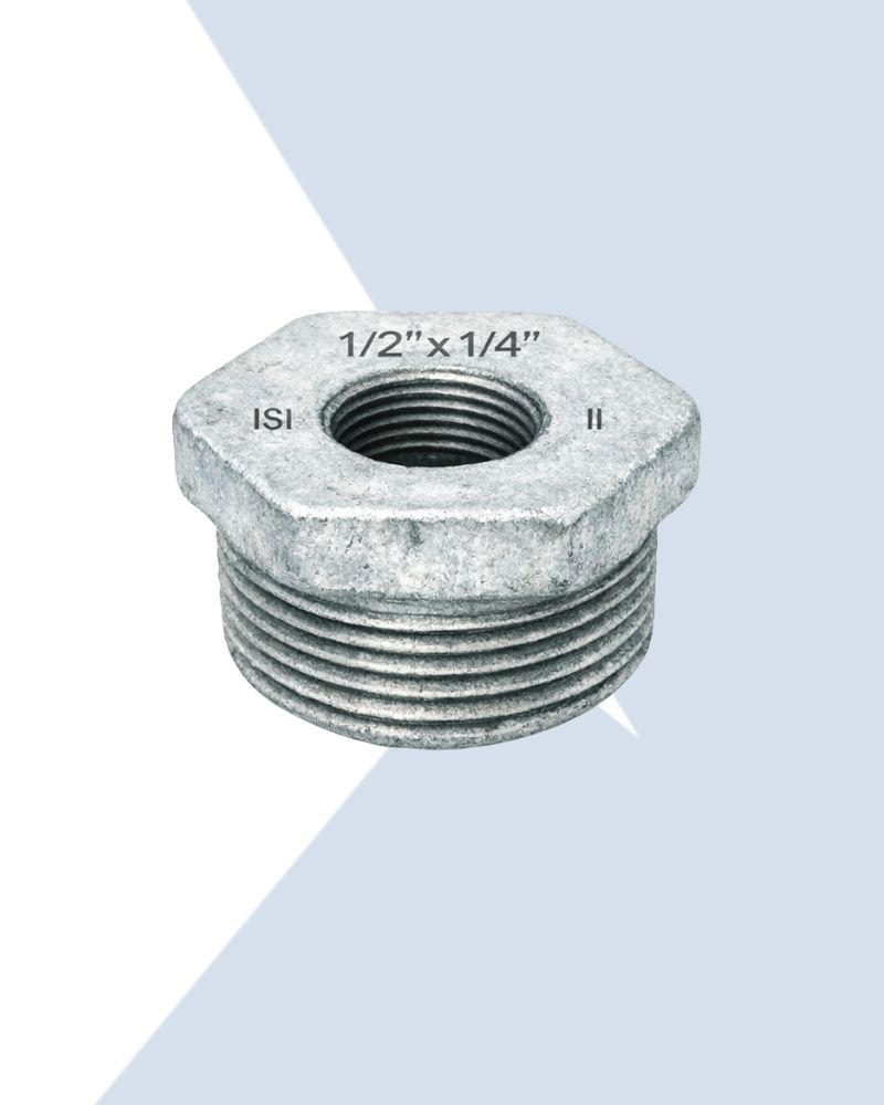 galvanised brymec malleable iron reducing hex bush
