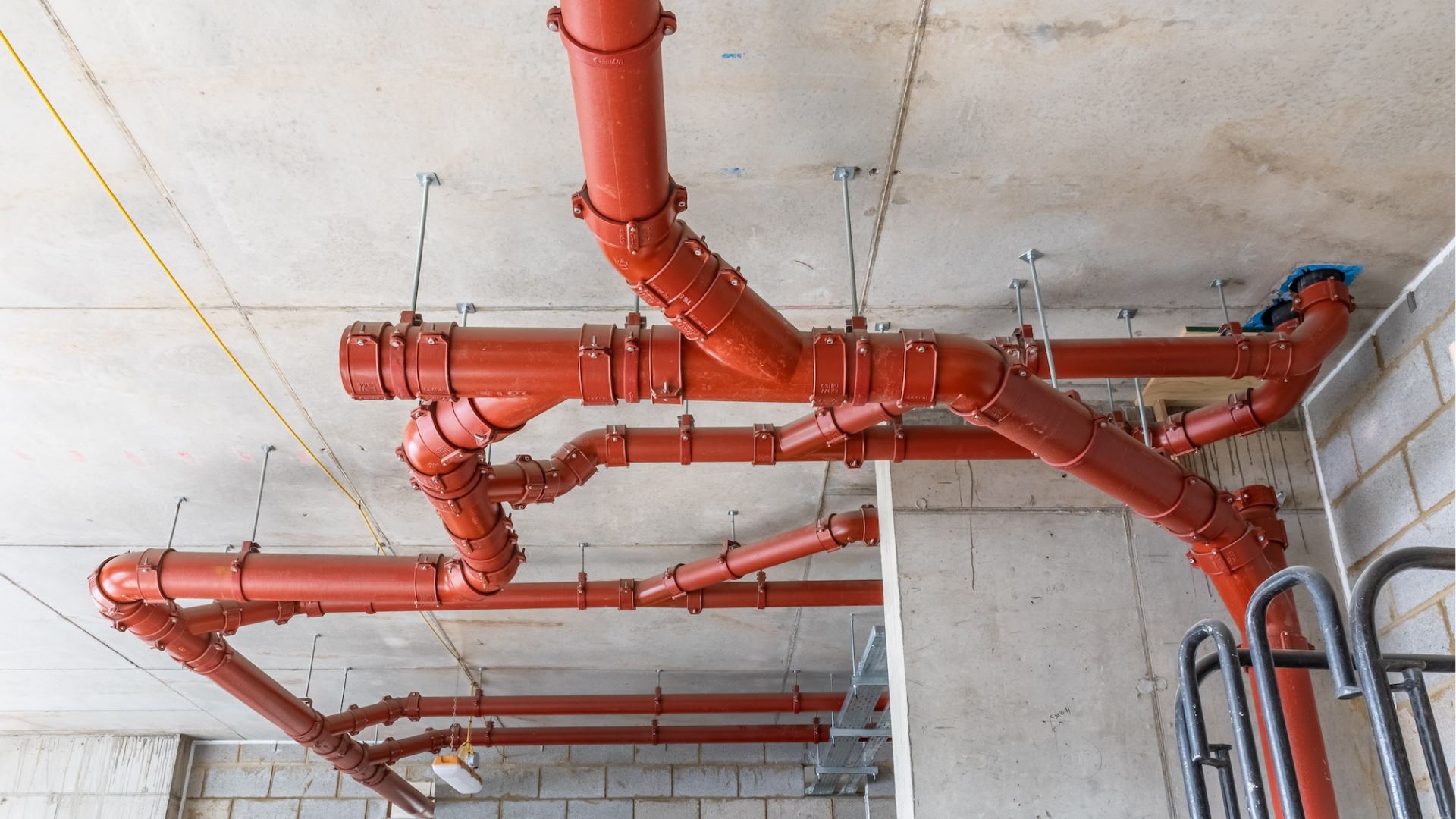 brymec cast iron drainage tubes and fittings installed