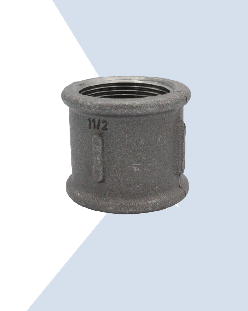 brymec black malleable iron socket coupler