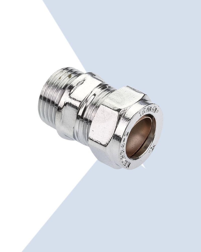 Chrome compression fittings male couplers