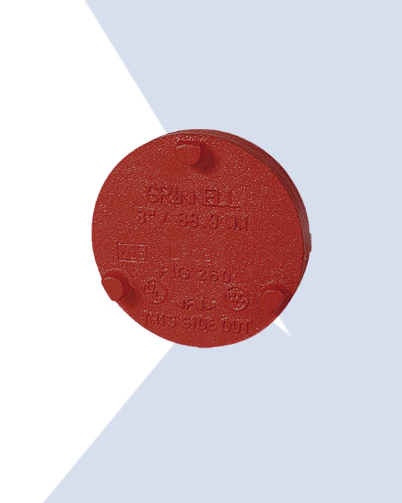red grooved steel end cap